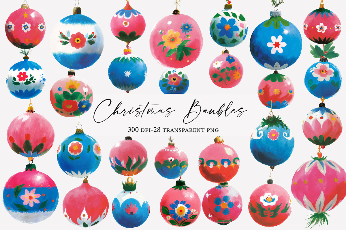 Christmas Baubles clipart, an Illustration by Designworld (Photo 1 of 5)