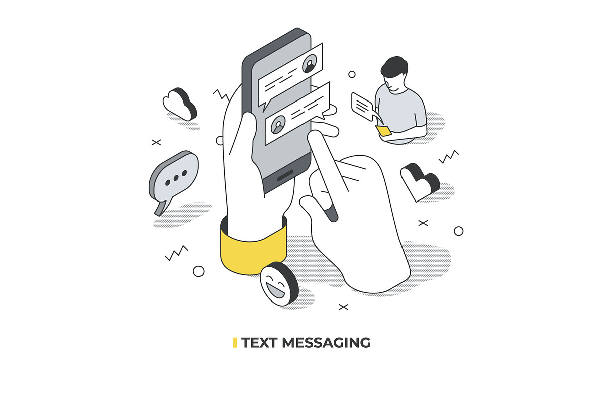 Isometric Lines Illustrations Set, a Person Illustration by Rassko (Photo 7 of 12)