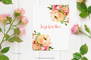 Rosa Albicocca - Watercolor Bouquet, an Illustration by MariaScaroniAtelier (Thumbnail 2 of 3)