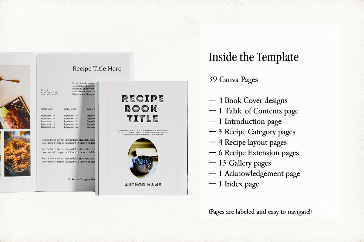 READY | Recipe Book Canva Template preview 8