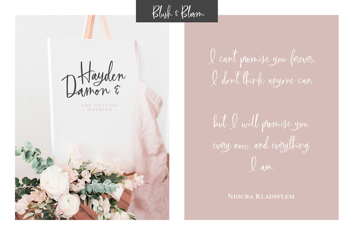 Blush & Bloom Signature Type, a Script Font by Callie Rian & Co. (Photo 14 of 19)