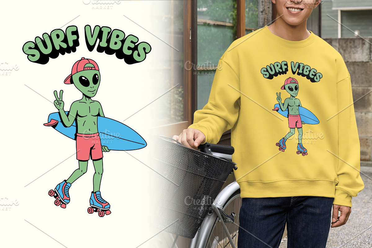 Alien: 5 illustrations enjoy summer, a Person Illustration by gunaonedesign (Photo 7 of 10)
