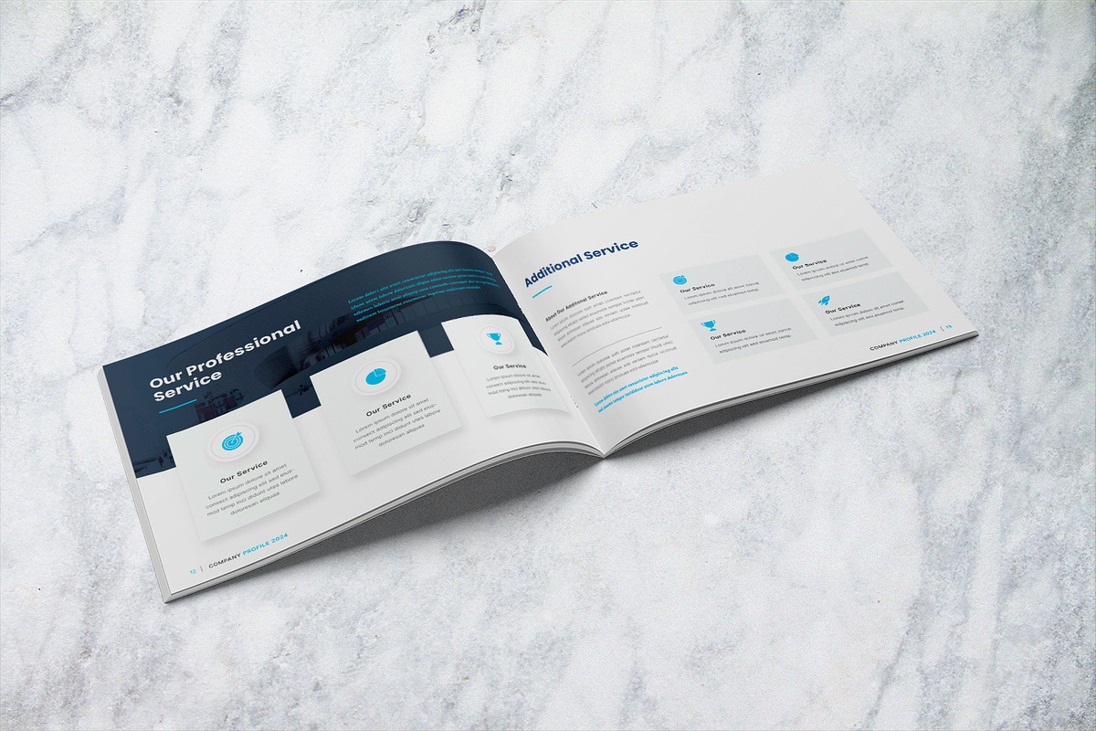 Company Profile Landscape Brochure, a Brochure Template by BumbleGraph Studio (Photo 7 of 12)
