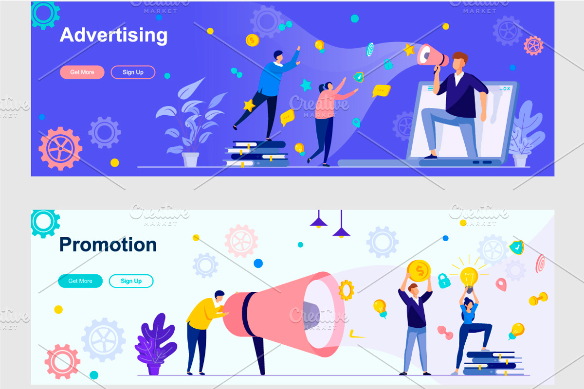 Flat Web Banners Template Kit, a Templates & Theme by alexdndz (Photo 3 of 26)