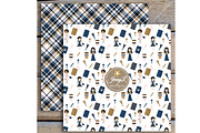 Planner Girl Digital papers &Clipart, a Pattern Graphic by JennyL Designs (Thumbnail 3 of 5)