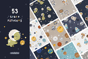Space time Kids patterns, a Pattern Graphic by tatiletters (Thumbnail 1 of 14)