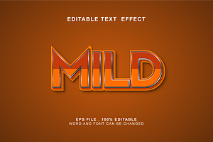 Mild Text Effect Editable