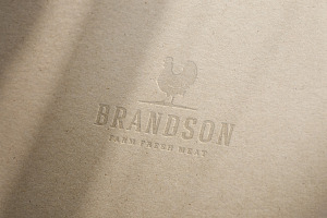 Letterpress Debossed Logo Mockup