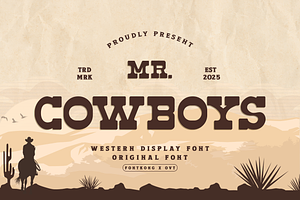 Mr.Cowboys - Western Display Font