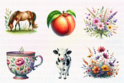 Farm Animals Cozy Farmhouse clipart, an Illustration by CreationArt (Thumbnail 4 of 5)