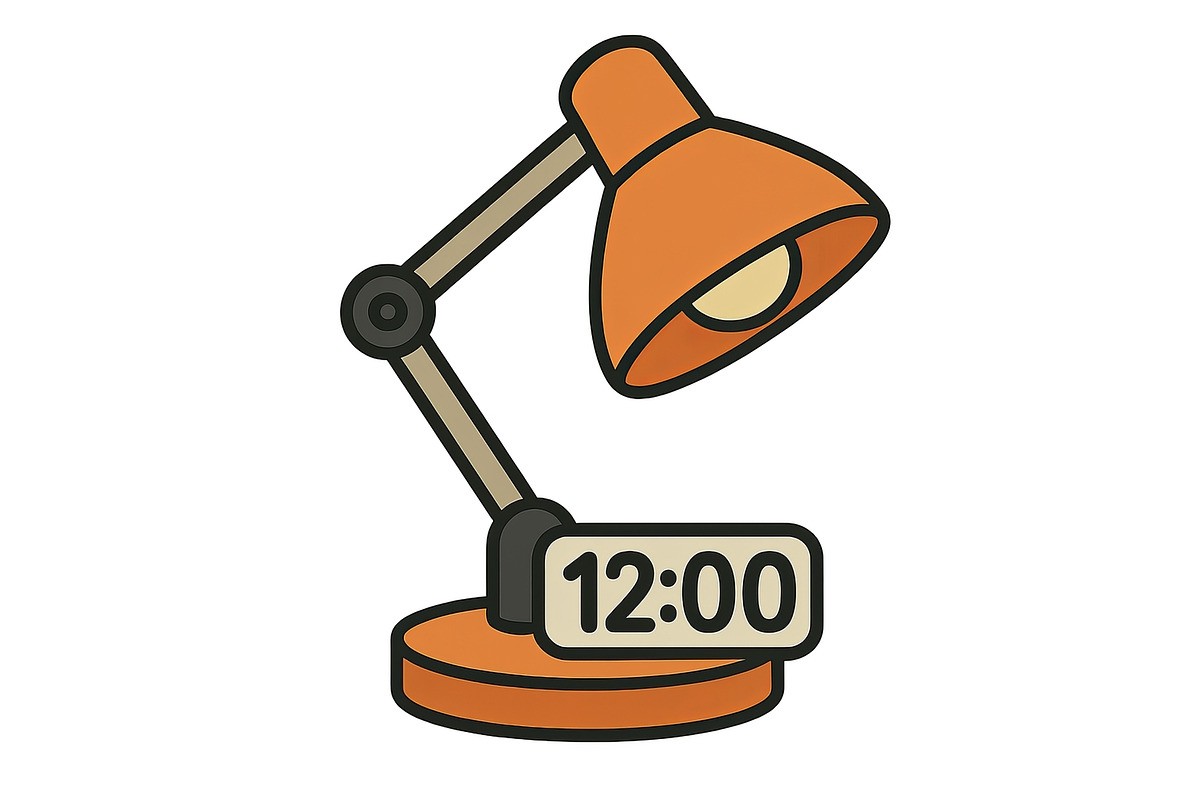Orange desk lamp illustration with t, an Illustration by Dvoevnore photos