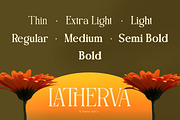 Latherva - Elegant Serif Family Font, a Serif Font by Flawless And Co (Thumbnail 3 of 10)