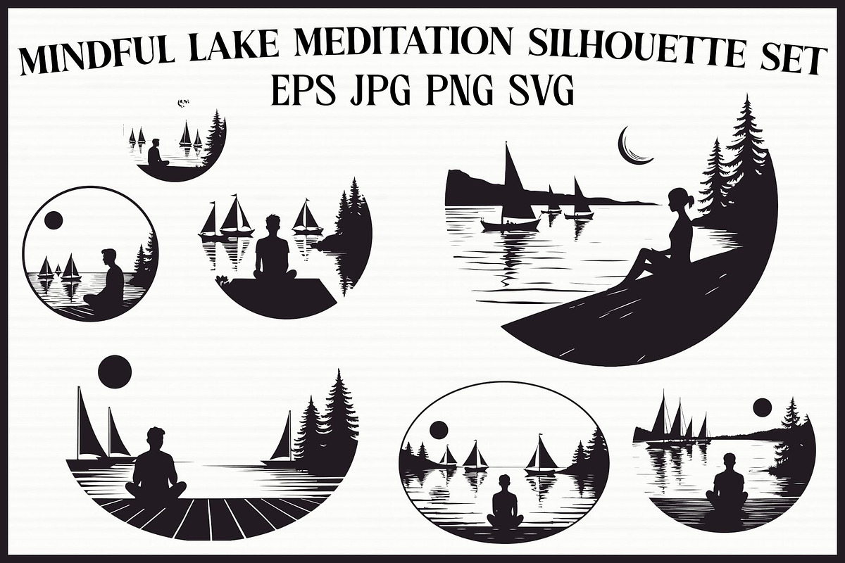Lake Meditation & Sailing Set, an Illustration by BIPLOB EXPERT (Photo 1 of 9)
