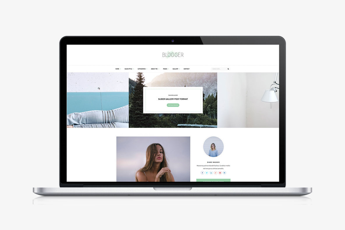 Blogger - WordPress Theme for Blog, a WordPress Template by GbThemes (Photo 1 of 9)