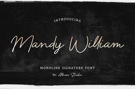 Mandy William Font, a Script Font by Allouse Studio