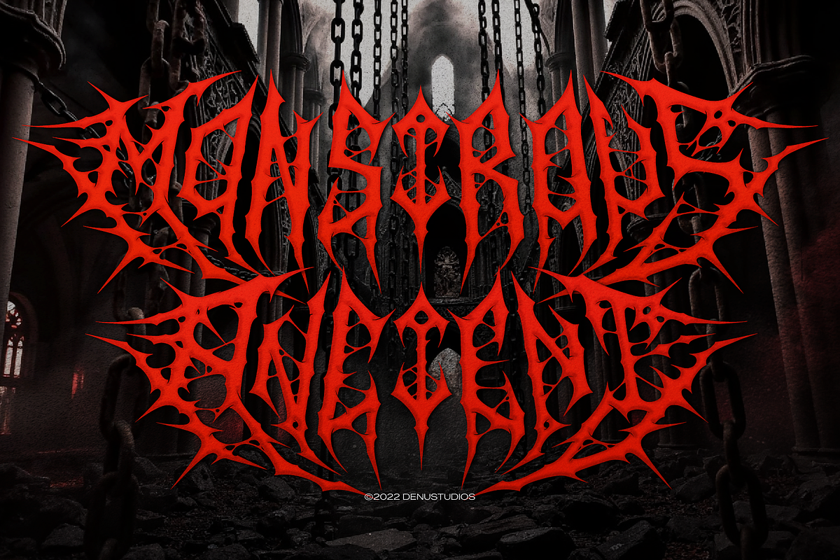 Reapergod | Black Metal Font, a Blackletter Font by Denustudios (Photo 3 of 10)