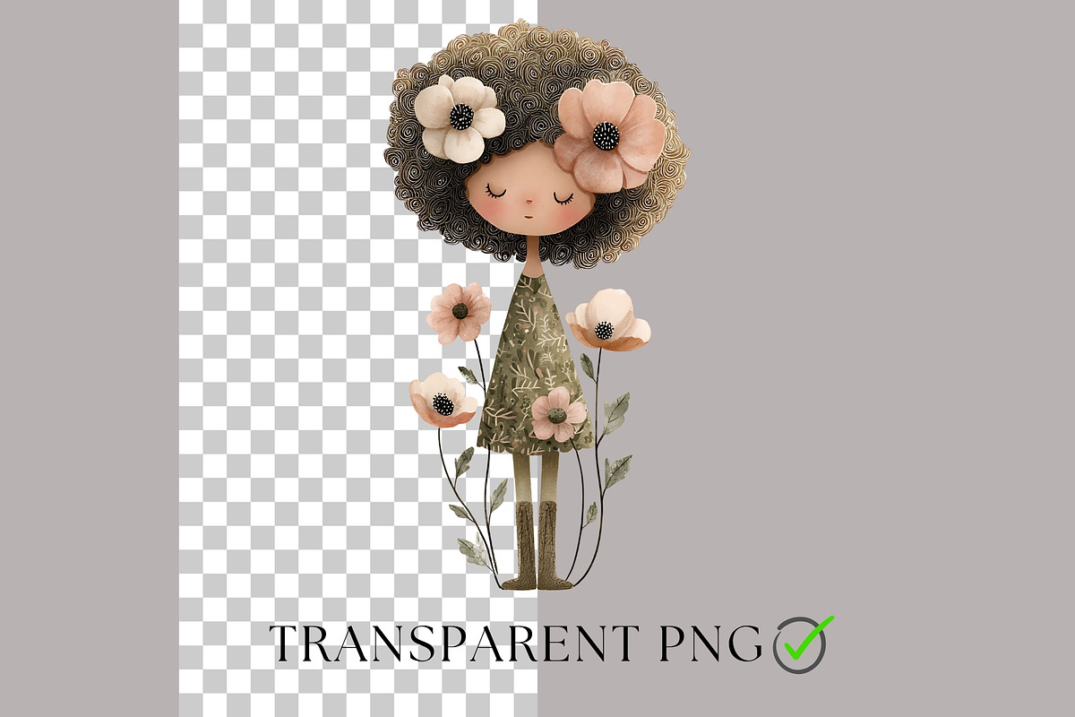 Floral Nursery Animals Clipart, a Decorative Illustration by Nicole Branger Art (Photo 5 of 19)