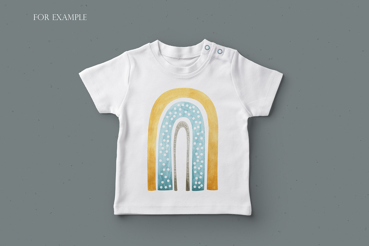Watercolor Boho Rainbows Set, an Object Graphic by OrangePeafowlArt (Photo 6 of 16)