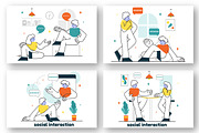 10 Social Interaction Illustration, a Person Illustration by denayunebgt (Thumbnail 3 of 4)