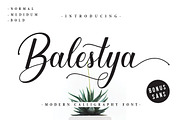 Balestya Script, a Script Font by sizimon (Thumbnail 1 of 7)