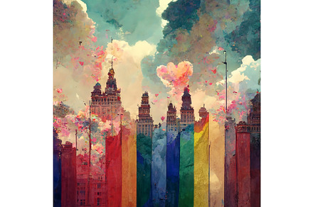 fantasy city with spires, a Technology Illustration by Neirfy