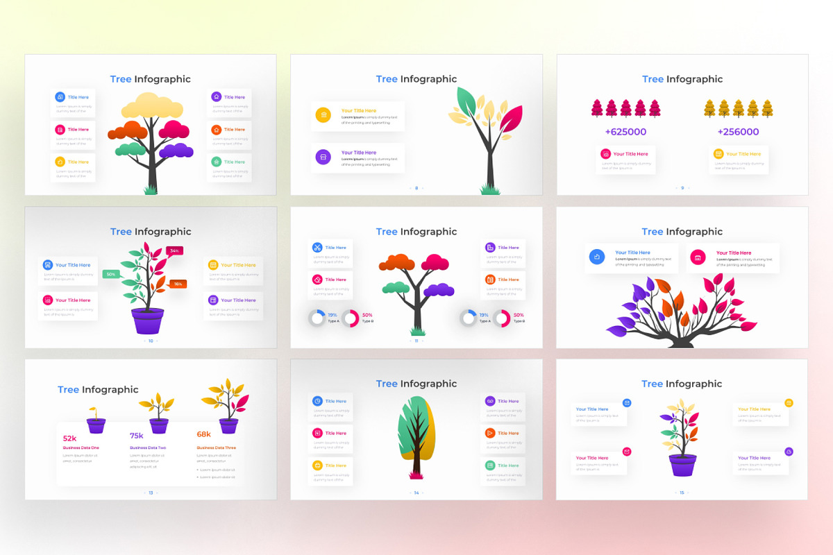 Tree PowerPoint Infographic Template, a Presentation Template by Digitcase x Wealthwells (Photo 3 of 4)