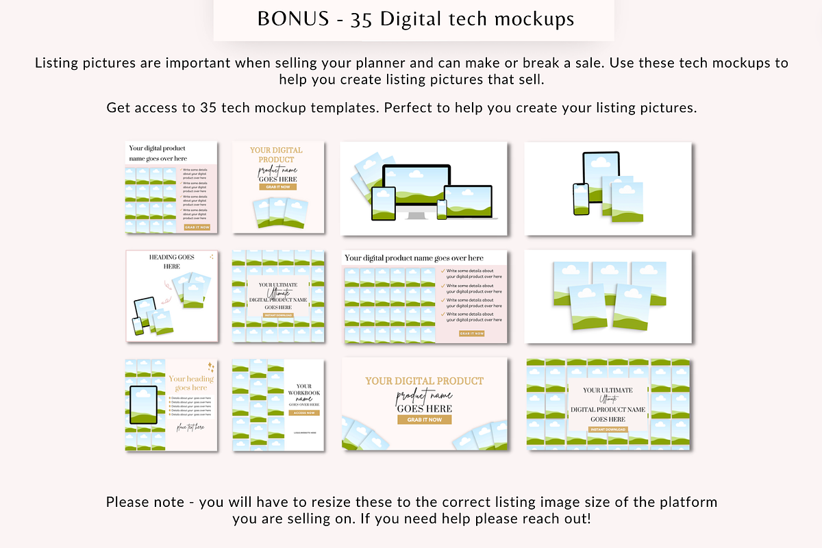 PLR Canva planner bundle, a Templates & Theme by Cate Creates (Photo 4 of 6)