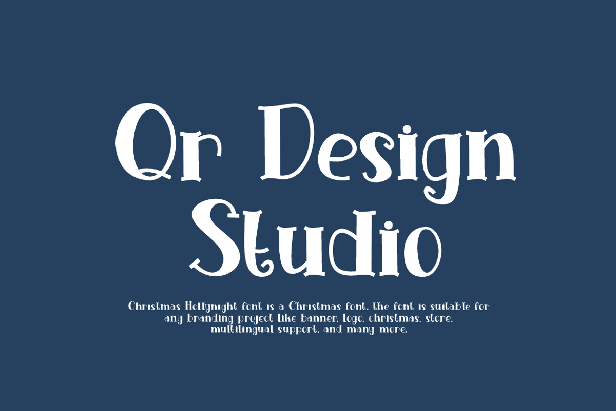 Christmas Hollynight Font, a Serif Font by QR Design Studio (Photo 2 of 11)