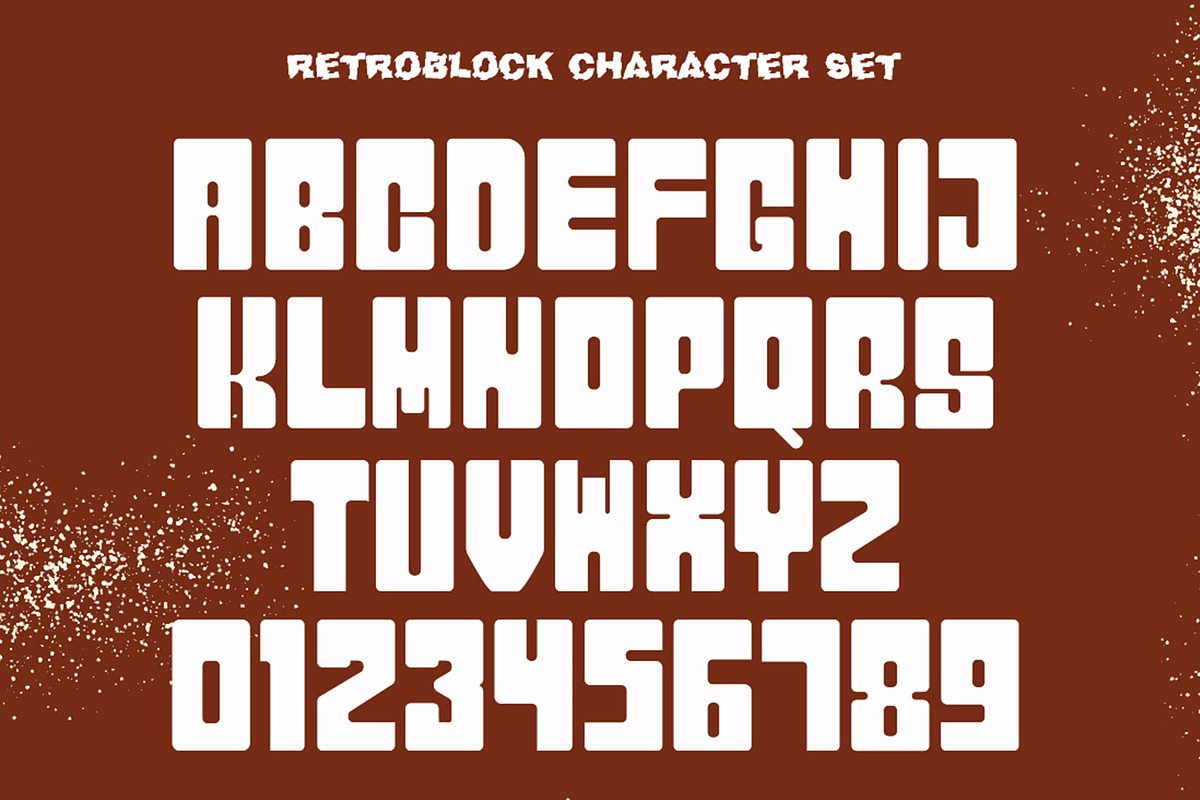Retroblock | Bold Retro Typeface, a Script Font by rulihoki studio (Photo 5 of 5)