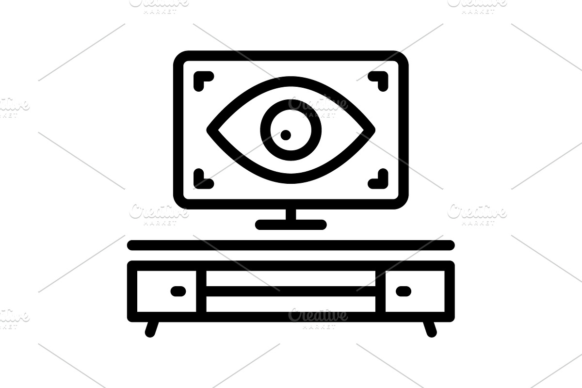 Seeing view black icon, an Outline Icon by Creative priyanka
