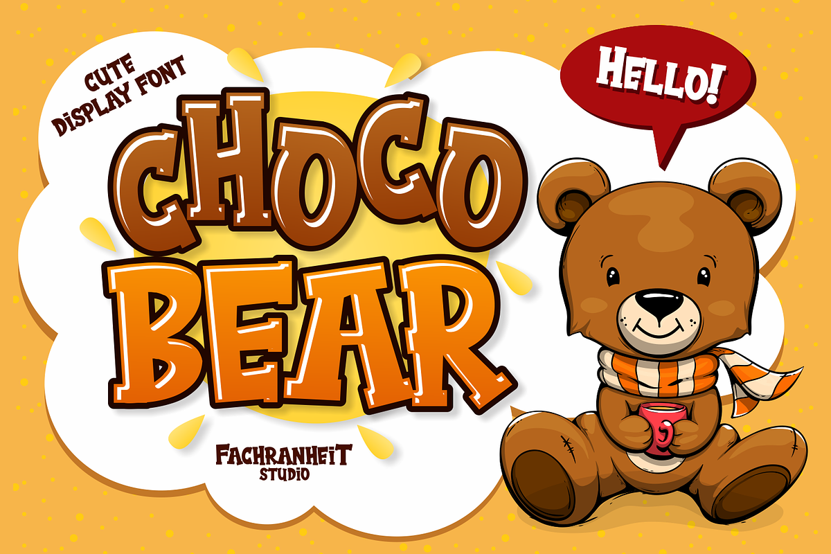 Choco Bear, a Font by Fachranheit Studio (Photo 1 of 8)