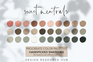 Sweet Neutrals Procreate Palette