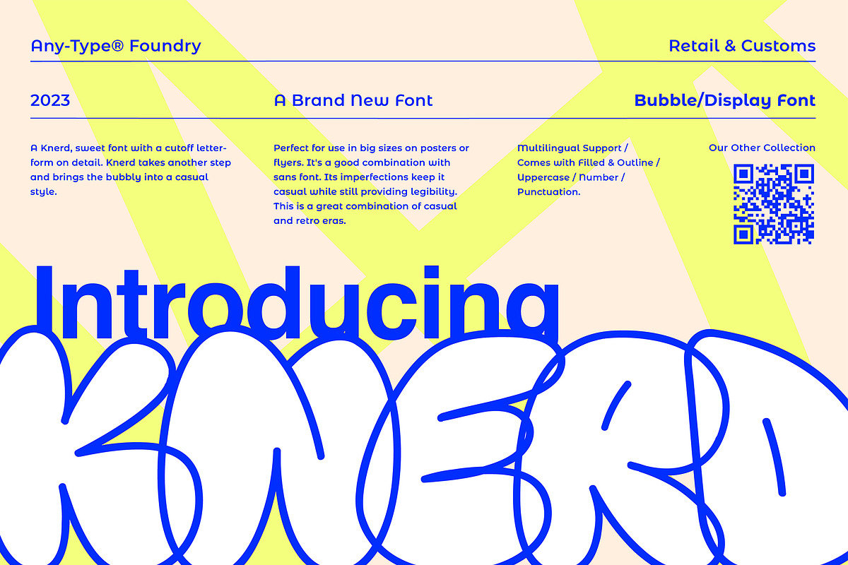 KNERD Bubble Font, a Handwritten Font by Any-Type® Foundry (Photo 1 of 11)