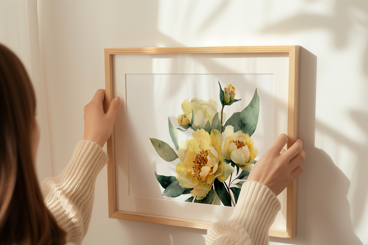 Watercolor Yellow Peony Bouquet, a Decorative Illustration by ThaismotaCreativeCo (Photo 6 of 11)