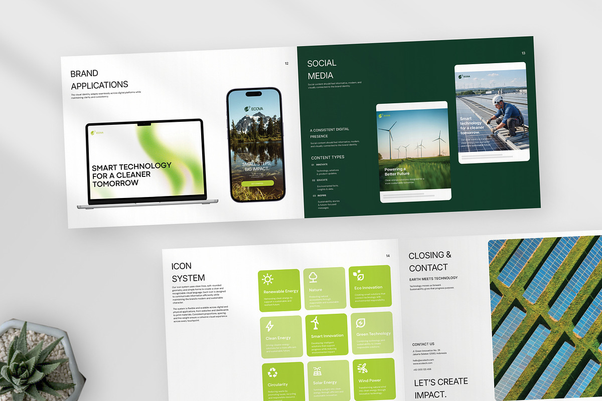 Eco Digital Brand Guideline, a Magazine Template by trabaskriya (Photo 6 of 7)