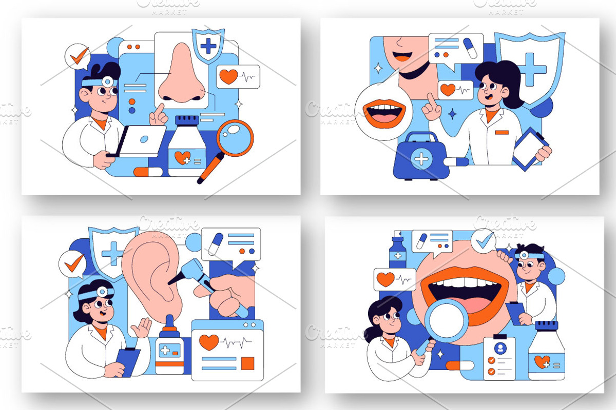 10 Otorhinolaryngologist Vector, a Healthcare Illustration by denayunebgt (Photo 3 of 4)