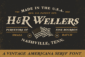 H&R Wellers Handmade Vintage Font