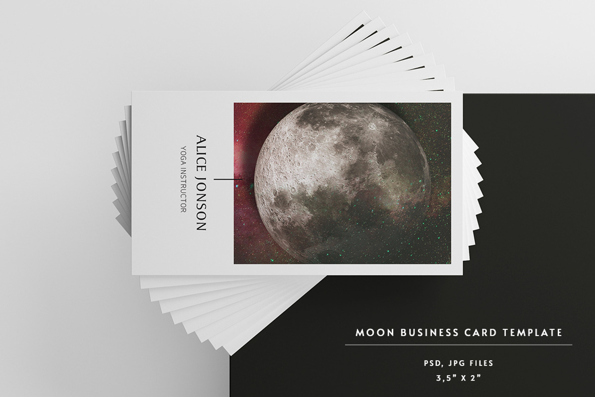 Moon Business Card, a Business Card Template by land art (Photo 1 of 4)