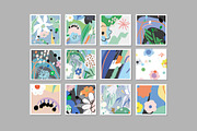 Floral euphoria graphic set, a Decorative Illustration by Lera Efremova (Thumbnail 8 of 12)