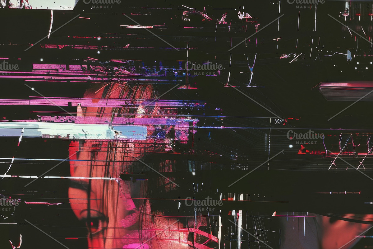 90 Glitch faces, a Person Illustration by Handmadefont (Photo 27 of 94)