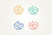 hill and mountain line art icon logo, a Branding & Logo Template by Blazybone (Thumbnail 1 of 2)