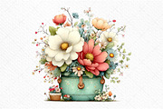 Spring Flower Basket Clipart, an Illustration by Craft Nest (Thumbnail 10 of 11)