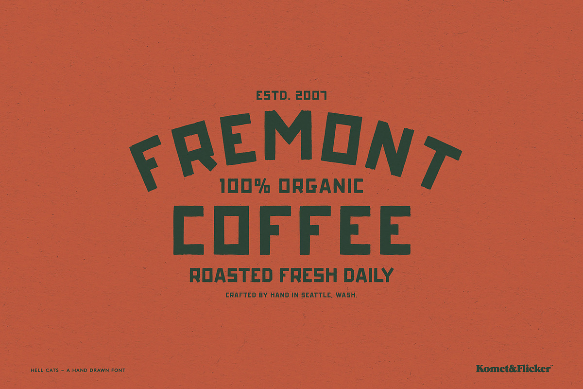 HELL CATS, a Sans Serif Font by Komet & Flicker (Photo 4 of 13)