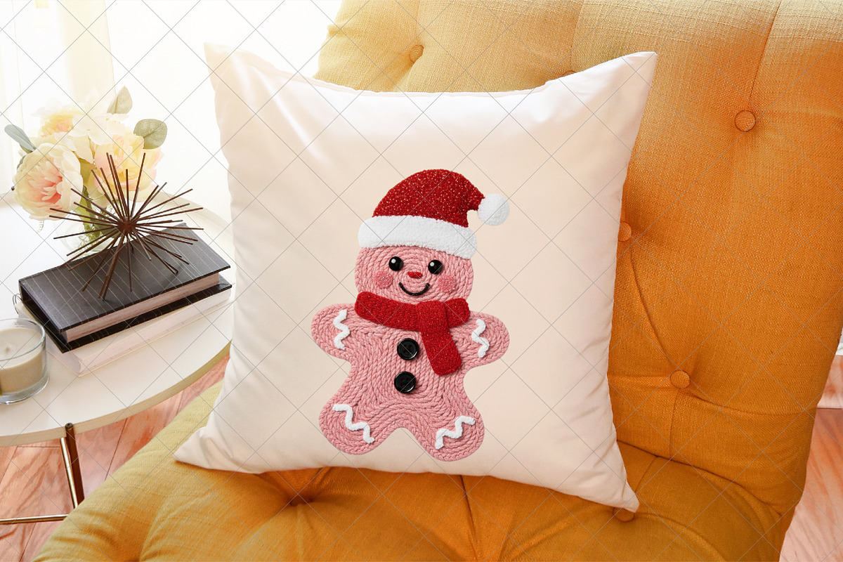 Faux Yarn Christmas Gingerbread Man, an Illustration by SinaCreation (Photo 6 of 7)