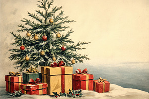 Winter tree with gifts, a Photo by Beautiful things