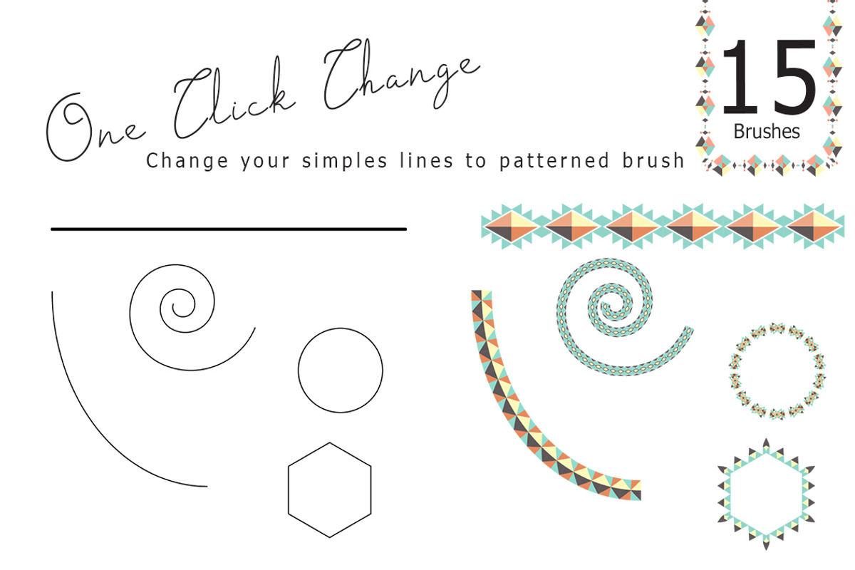 GEOETHNIC Geometric BRUSH & PATTERNS, a Pattern Graphic by Design Unique (Photo 8 of 10)