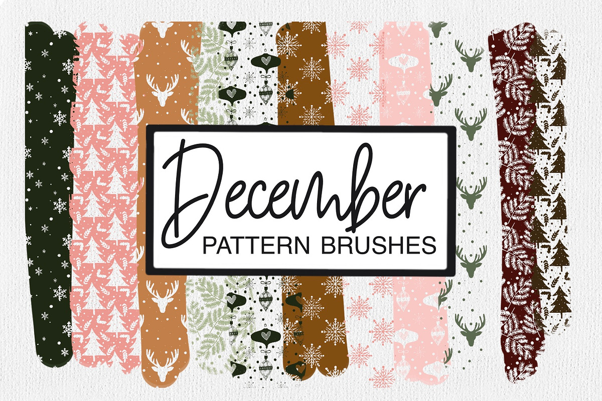 December Pattern Brushes | Winter, a Brush Add-On by illuztrate (Photo 1 of 7)