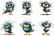 Crazy Bird Clipart, a Seasonal Illustration by CreationArt (Thumbnail 6 of 6)