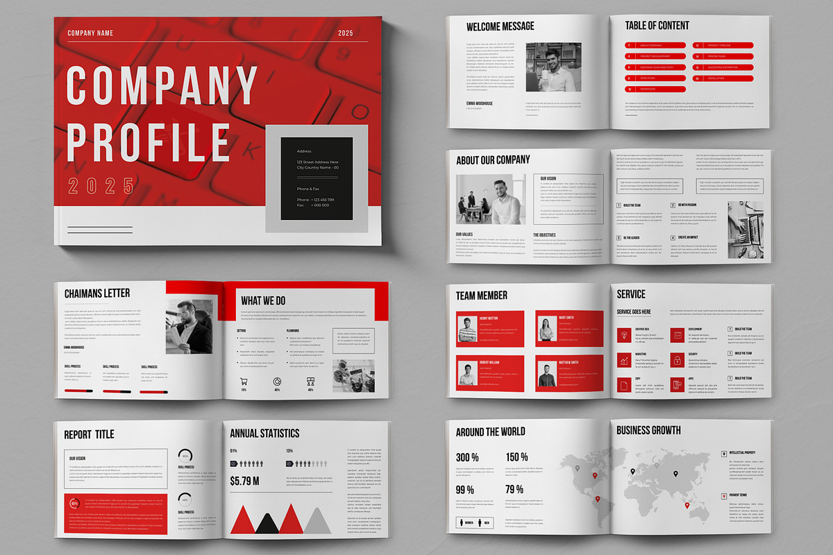 Company Profile Landscape Layout, a Brochure Template by ContestDesign (Photo 1 of 5)