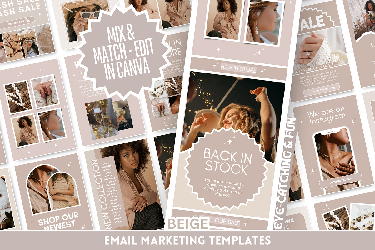 Beige Newsletter Templates, an Email Template by SunshineStudioBoutique (Photo 1 of 9)